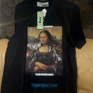 Off-White Black Tee with Graphic Design